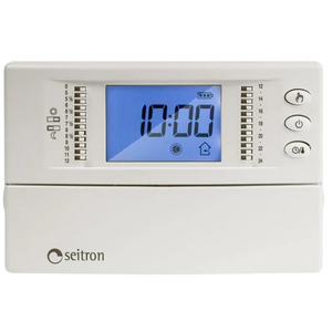 Cronotermostato digitale giornaliero a batterie seitron freetime plus bianco
