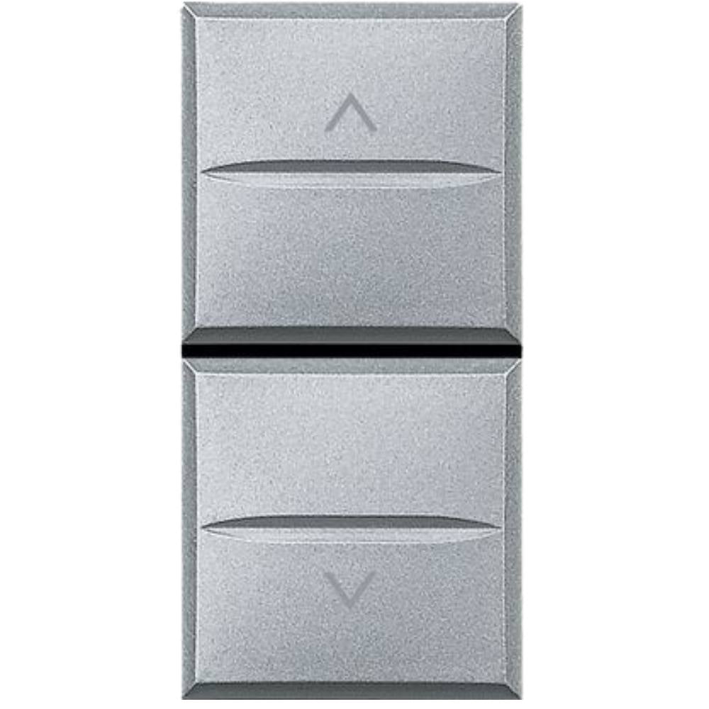 Bticino axolute pulsante doppio 1p no interbloccato varie finiture *** colore grigio, confezione 1