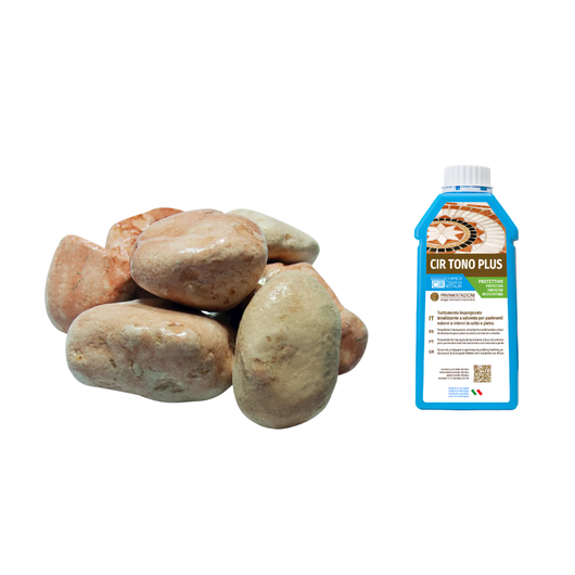 Ciottoli rosa corallo effetto bagnato brillante protettivo cir tono plus *** misura 25/40, formato 5 kg + 1 l, confez...