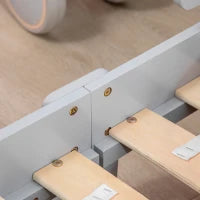 Letto per Bambini 3-6 Anni con Motivi a Stelle e Luna in Pannelli di MDF e Truciolato, 143x76x49 cm