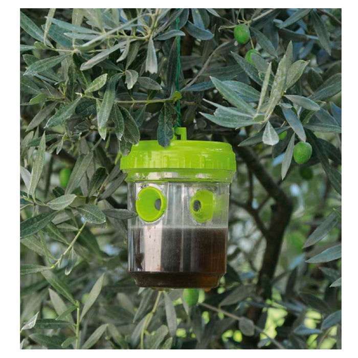 Trappola insetticida per vespe e mosche ed insetti vari box da 2 pezzi per orti giardini cortini e terrazzi