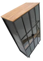 Mobile Iron School Porta Bottiglie Cm 81X42X162,5