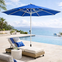 Tempo Style - Ombrellone 3×3 per esterni Parioli – Blu/Bianco