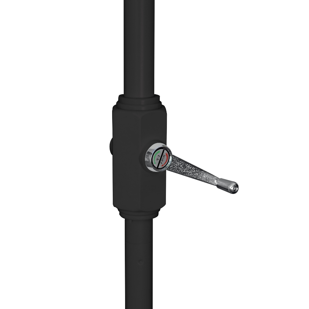 Ombrellone rettangolare da giardino 3x2 mt con palo centrale in ferro e telo ecrù 180gr Tomaino 5006