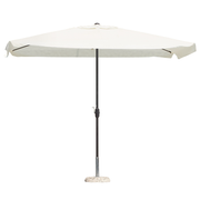 Ombrellone rettangolare da giardino 3x2 mt con palo centrale in ferro e telo ecrù 180gr Tomaino 5006