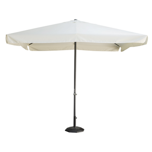Ombrellone quadrato da giardino 3x3 mt con palo centrale in ferro e telo ecrù 180gr Tomaino 5007