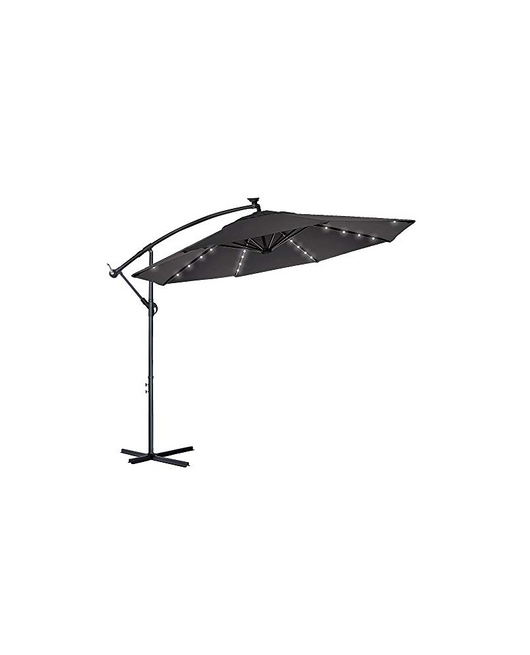 Ombrellone ottagonale ecrÃ¹ 3,5 mt con palo laterale e illuminazione led pannello solare Sicorage Ludex