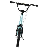 Monopattino con Manubrio Regolabile, Ruote Grandi, 2 Freni e Telaio in Acciaio, Azzurro, 139x58x90-96cm Max 100kg