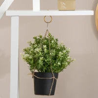 Portafiori a 5 Livelli a Mezzaluna per Interni ed Esterni in MDF e Acciaio, 50x30x160 cm, Bianco