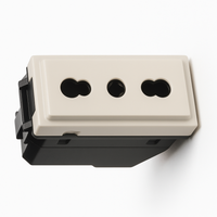 Bticino living now presa 2p+t 16a 250v 1 modulo con alveoli schermati *** colore sabbia, confezione 1