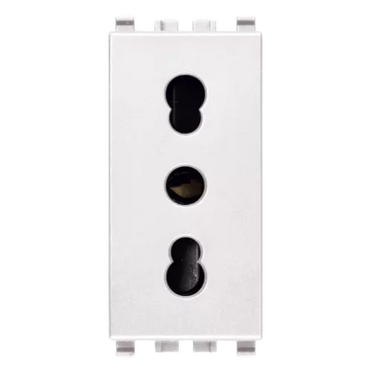 Vimar serie eikon presa 2p+t 16a sicury standard italiano 250v tipo p17/11 *** colore bianco, confezione 1