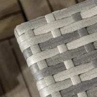 Tavolino da Caffè da Giardino, Tavolino Basso Quadrato, in Resina Intrecciata Stile Rattan, 50 x 50 x 47 cm, Nero