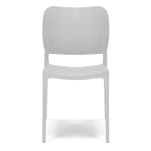 Sedia in polipropilene MADE IN ITALY ORBITA, impilabile, resistente ai raggi UV, design moderno, ideale per sala da pranzo, cucina, sala d’attesa, bar, ristoranti o giardino, colore Bianco