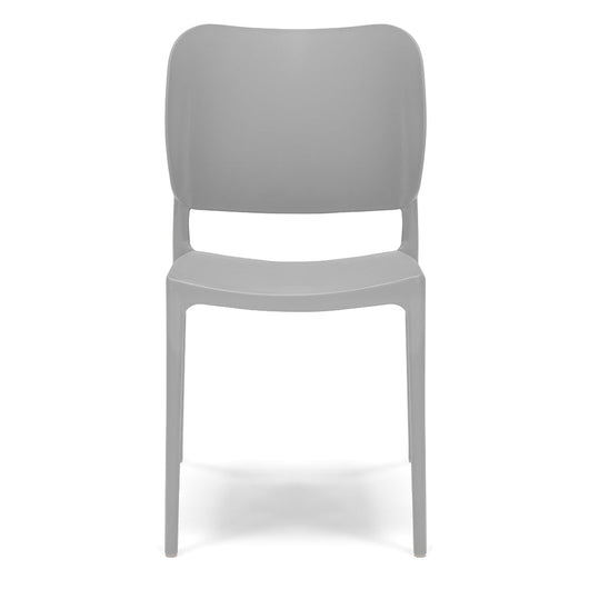 Sedia in polipropilene 100 %MADE IN ITALY ORBITA, impilabile, resistente ai raggi UV, design moderno, ideale per sala da pranzo, cucina, sala d’attesa, bar, ristoranti o giardino colore Cemento