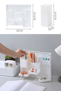 Organizer da scrivania multifunzione richiudibile portapenne cancelleria JK21196