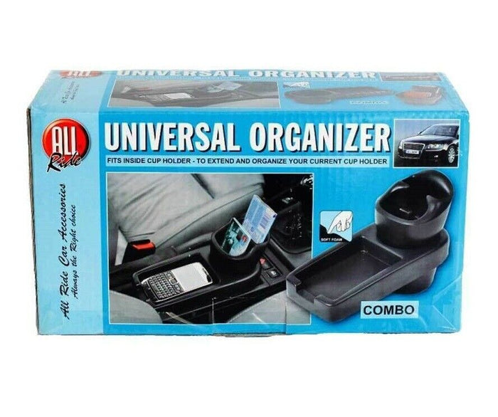 Organizer portaoggetti per sedile auto porta bicchieri combo 2 in 1 salvaspazio