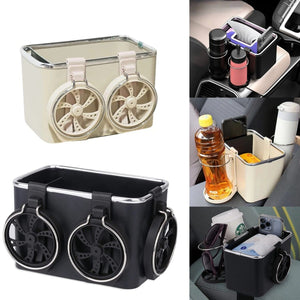 Organizer portaoggetti universale per bracciolo auto con porta bicchiere