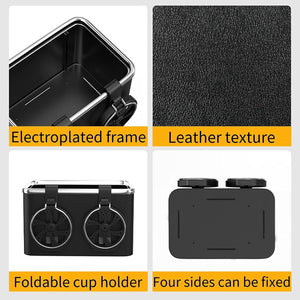 Organizer portaoggetti universale per bracciolo auto con porta bicchiere