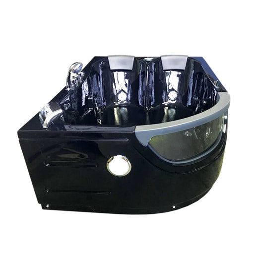 Vasca idromassaggio nera 120 x 180 cm 2 persone 8 getti – Orion