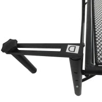 Tavolino da Ringhiera Pieghevole con 3 Altezze Regolabili in Metallo, 60x45x50cm, Nero