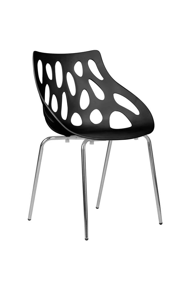 Orlandoset 4 sedie attesa - nero