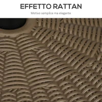 Base per Ombrellone con 2 Manopole Incorporate, in HDPE e Acciaio, Ø51x36 cm, Marrone e Nero