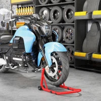 Set cavalletto per moto anteriore/posteriore Cric moto fino a 544 kg in acciaio rosso