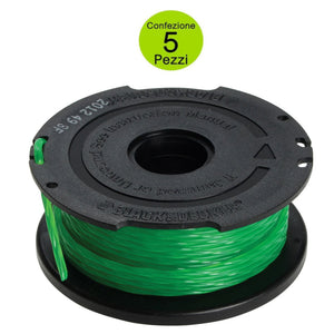 Multipack da 5 rocchetti a filo nylon a6482-xj da 10 metri black+decker