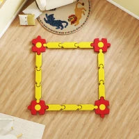 Struttura di Equilibrio per Bambini, personalizzabile, in Plastica, con parti flessibili, Giallo e Rosso