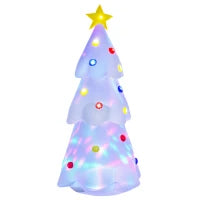 Albero di Natale Bianco Gonfiabile 245cm Gigante e Impermeabile con Luci a LED, Decorazione Natalizia per Esterni