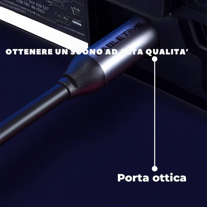 Cavo ottico digitale audio mach power 3 metri placcato oro