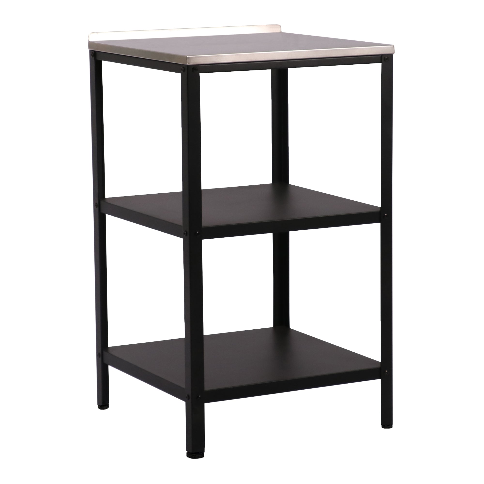 Set di Mobili da Esterno - Armadio e Bancone in Acciaio - Grigio / Nero opaco - casa.pro