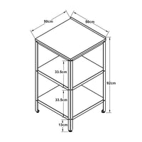Bancone da Giardino Bolognano in Acciaio con Ripiani 92x50x50 cm Argentato / Grigio opaco casa.pro