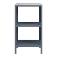 Bancone da Giardino Bolognano in Acciaio con Ripiani 92x50x50 cm Argentato / Grigio opaco casa.pro