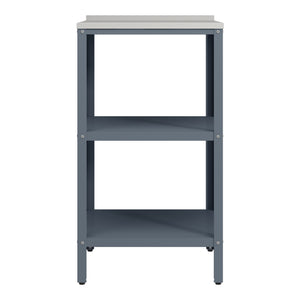 Bancone da Giardino Bolognano in Acciaio con Ripiani 92x50x50 cm Argentato / Grigio opaco casa.pro