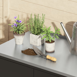 Armadietto da Giardino Bolognano 92 x 80 x 50 cm Acciaio - Nero Opaco - casa.pro