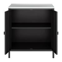 Set di Mobili da Esterno - Armadio e Bancone in Acciaio - Grigio / Nero opaco - casa.pro