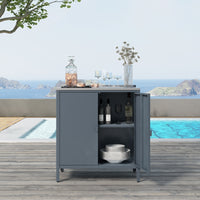 Armadietto da Giardino Bolognano 92 x 80 x 50 cm Acciaio - Grigio Scuro Opaco - casa.pro