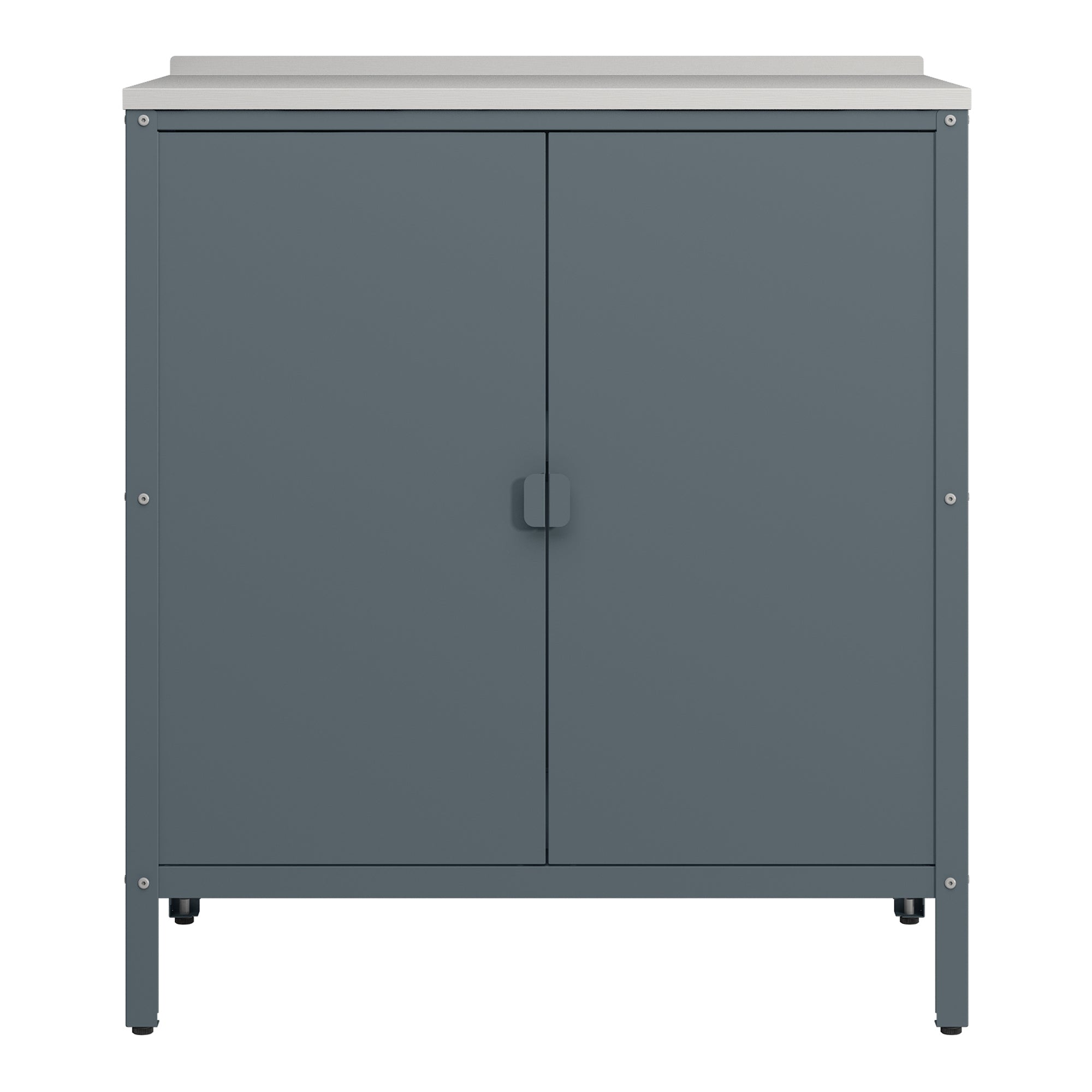 Armadietto da Giardino Bolognano 92 x 80 x 50 cm Acciaio - Grigio Scuro Opaco - casa.pro