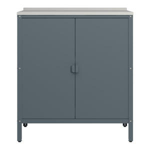 Armadietto da Giardino Bolognano 92 x 80 x 50 cm Acciaio - Grigio Scuro Opaco - casa.pro