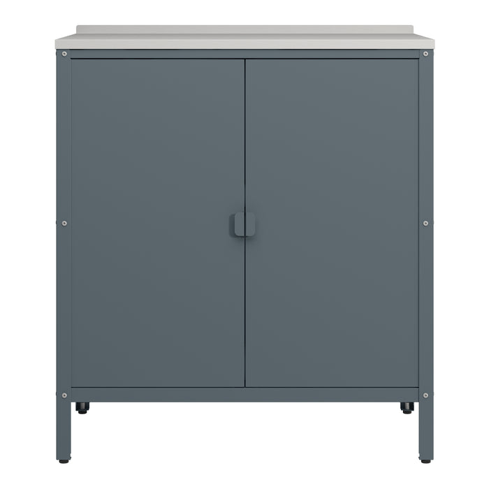 Armadietto da Giardino Bolognano 92 x 80 x 50 cm Acciaio - Grigio Scuro Opaco - casa.pro
