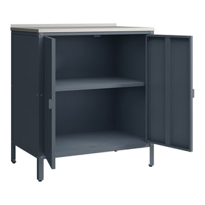 Armadietto da Giardino Bolognano 92 x 80 x 50 cm Acciaio - Grigio Scuro Opaco - casa.pro