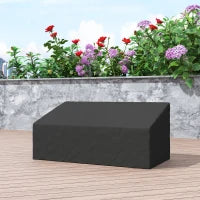 Copertura per Panca da Giardino da 3-4 Posti in Tessuto Oxford 600D con Rivestimento Impermeabile per Terrazza 218x111x63/101 cm