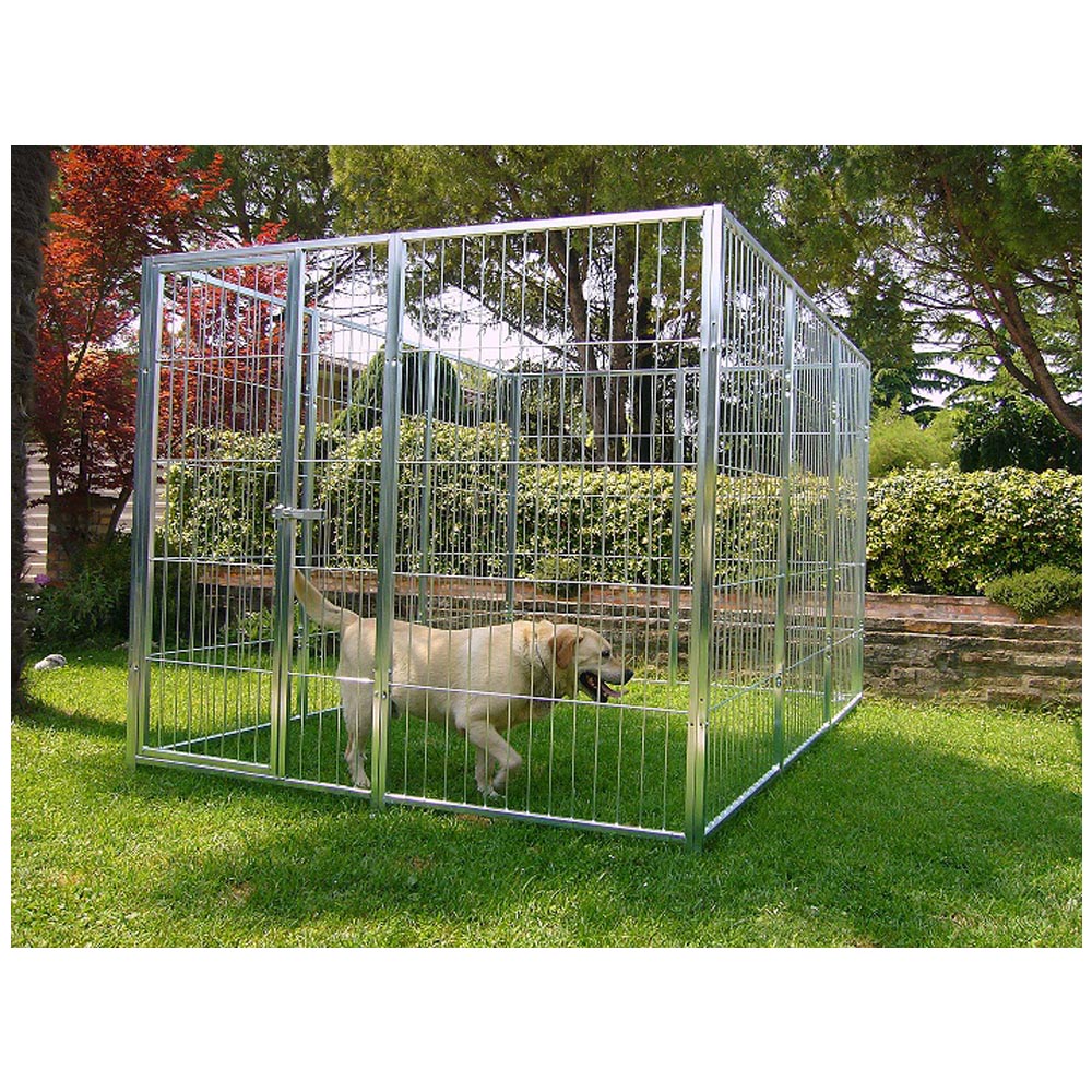 2 pannelli semplici in rete per box cani con zincatura elettrolitica ciascuno misura 100xh180 cm