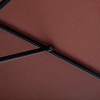 Ombrellone da Giardino Inclinabile con Manovella, in Alluminio, Metallo e Poliestere, Ø260x235 cm, Nero e Caffè