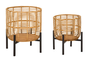 P/VASI RATTAN COPPIA CM � 41X47-33X39
