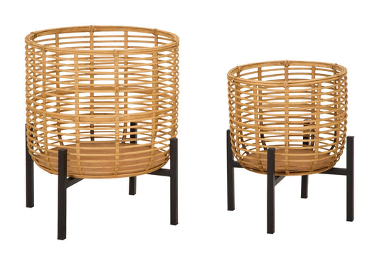 P/VASI RATTAN COPPIA CM � 41X47-33X39