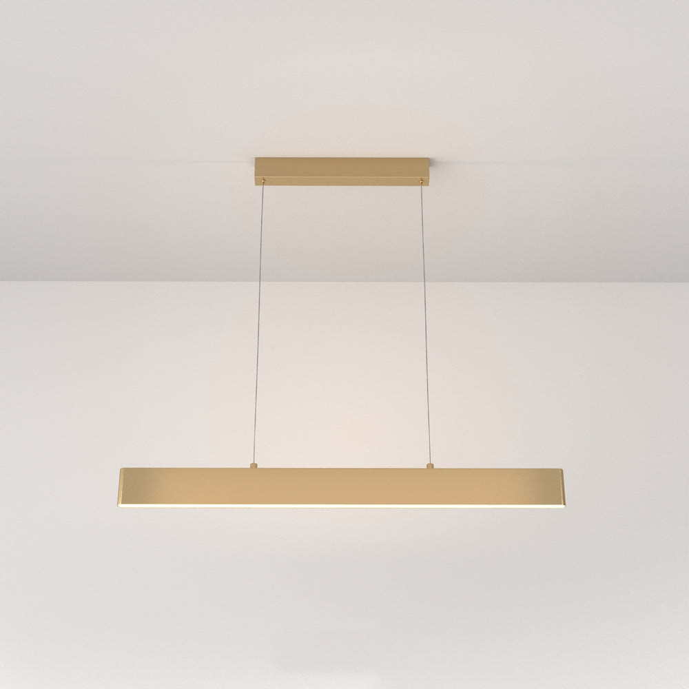 Lampadario A Sospensione Moderno Step Metallo Oro Luce Led Integrato 23W Calda