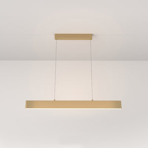 Lampadario A Sospensione Moderno Step Metallo Oro Luce Led Integrato 23W Calda