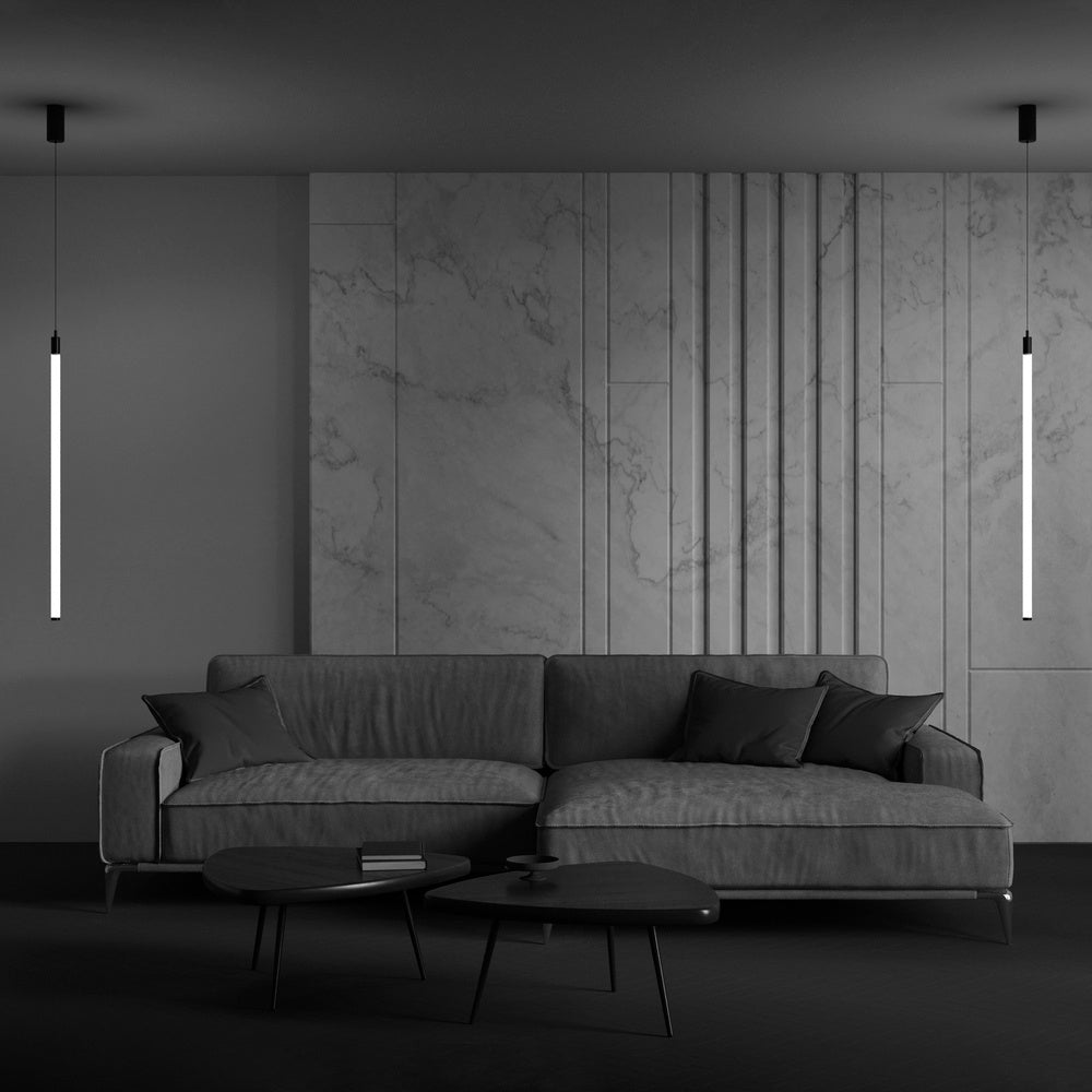 Lampadario A Sospensione Moderno Ray Alluminio Nero Luce Led Integrato 20W